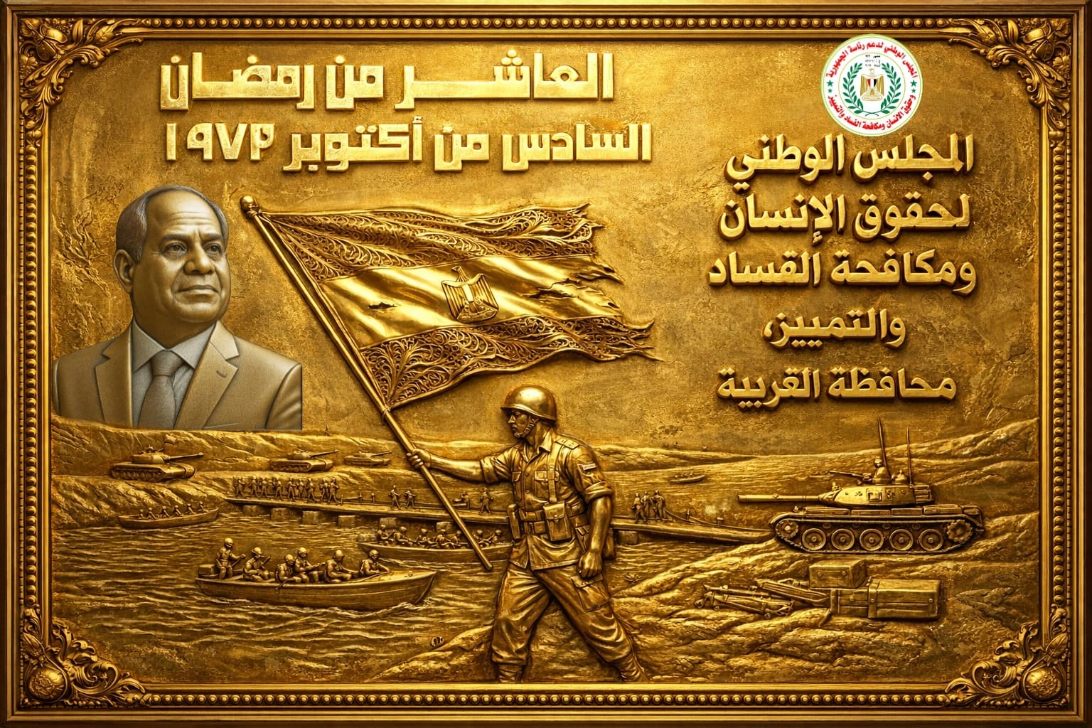 برقية تهنئة من المجلس الوطني لدعم رئاسة الجمهورية إلى فخامة الرئيس والقوات المسلحة بمناسبة العاشر من رمضان نصر اكتوبر