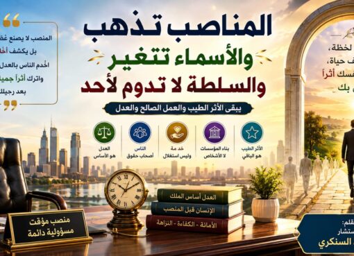 محمود السنكري يكتب: المناصب تذهب والأسماء تتغير والسلطة لا تدوم لأحد 